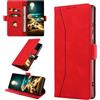 KANVOOS Cover per Samsung Galaxy S25 Ultra, Cover a Libro Portafoglio in Pelle PU [Porta Carte] [Magnetica], Antiurto Flip Case Custodia per Samsung S25 Ultra (Rosso)