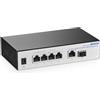 YuLinca 10G Web Managed Switch, 4x2.5G RJ45 + 10G RJ45 + 10G SFP Ports, LACP/VLAN/QoS, Fanless Metal, per NAS/Gaming/8K Streaming