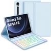 GOOJODOQ per Samsung Galaxy Tab S9 FE Tastiera Custodia, Layout Italiano Tastiera Retroilluminata Staccabile e Custodia per Galaxy Tab S9 11/Tab S9 FE 10.9 2023 SM-X510/X516B/X710/X716B/X718U, Blu