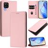 DENDICO Cover per Samsung Galaxy A12 4G / Galaxy M12, Custodia in PU Pelle Portafoglio con Blocco RFID, Chiusura Magnetica Cover per Samsung A12 4G / Galaxy M12, Rosa
