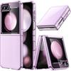 JETech Cover per Samsung Galaxy Z Flip 5, Cristallo Trasparente PC Rigido Guscio, Antigraffio Antiurto Sottile Protettiva Cellulare Custodia (Viola)