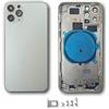 Smartex® Scocca Posteriore in Vetro, Telaio Back Frame Compatibile con iPhone 11 | PRO Senza Logo, Senza COMPONENTI PREINSTALLATI (Bianco)