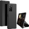 Coque Custodia per Samsung Galaxy Z Fold2 5G [Supporto Video] Custodia Ultra Sottile Trasparente in Piedi Supporto Placcato a Specchio per Samsung Galaxy Z Fold 2 5G Black
