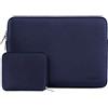MOSISO 13 pollici Custodia Laptop, 13 pollici Borsa PC Compatibile con MacBook Air M5 M4 M3 M2 M1 2026-2018 / Neo A18 chip/Pro 13 M2 M1, Neoprene Borse Computer con Custodia Piccola, Blu Navy