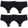 Wowdecor Perizoma a vita alta per le donne, controllo della pancia biancheria intima cotone senza cuciture No Show Plus Size mutandine, Confezione da 4 Mix B, L
