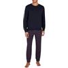 Emporio Armani Pigiama Uomo Classico Motivo Mix con Polsini Set Verde M, Verde, M