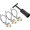 PATIKIL G9 Leggero Base Presa Kit, 3 Set 10 Lungo Filo sistemi Ceramica Lampada Supporto Base con Presa oring Smontaggio Strumento, Bianco