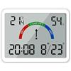 Colexy Sveglia Digitale, Piccolo Display LCD con Temperatura & Umidità, 12/24 H & ℃/℉, Magnetica, Orologio Portatile a Batterie per Casa Ufficio Scuola e Viaggio, Montabile a Parete e Tavolo (Bianco1)