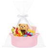 powerking piccolo cesto tessuto con sacchetti regalo e nastri, scatola di petto regalo decorativo vuoto, cesto regalo per bambini per asilo materno, scaffale di stoccaggio Bin Organizer Cubo