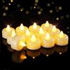 AMAGIC 12 lumini a LED senza fiamma, alimentati a batteria, elettrici, per votiv, Halloween, Natale, decorazione per la casa (cera)