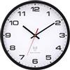 NESIFEE Orologio da parete Radiocontrollato Radio Orologio da parete Nero Bianco 25cm A Batteria Vintage Moderno Orologio da parete per Cucina Camera da Letto Soggiorno Bambini