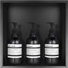 DBREAKS Nicchia Doccia Incasso 32 x 32 x 8,5 cm, Nicchia per Doccia, Nicchie Bagno Singolo Strato, Ripiano Nicchia Mensole Bagno, per Bagnoschiuma Shampoo Articoli Toeletta (Nero)