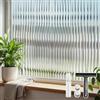 Qualsen Trama Scanalata Pellicola per Vetri Finestre, 60x200cm, Rimovibile, Senza Colla e Pellicoleanti UV, Pellicola Privacy Finestre Decorativa, Ideale per Ufficio, Cucina o Casa