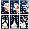 Inreeme Vetrofanie Natalizie per Finestre 9 Fogli - Adesivi Natalizi per Finestre Riutilizzabile, Vetrofania Natale per Vetrine Rimovibile, Decorazioni Natalizie Addobbi Natalizi per Casa e Negozi
