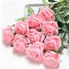Veryhome 10 Pezzi Fiori Artificiali Rose di Seta Falso Bouquet da Sposa da Sposa per la casa Giardino Partito Decorazioni Floreali (Rosa, Rose in Fiore)