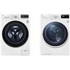 LG Lavatrice F4WV508S1E + Asciugatrice RH80V9AVHN