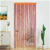 YaoYue - Tenda con perline per porta, effetto nappe/frangia, stile hippie, divisorio per ambienti, per finestra, corridoio, ingresso, armadio da parete e camera da letto (100 x 200 cm, arcobaleno)