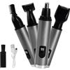 Azonelife Tagliapeli Naso e Orecchie 4 in 1 Ricaricabile USB Uomo e Donna | Rifinitore Multifunzione per Barba, Sopracciglia, Basette e Naso, Indolore, Facile da Pulire