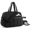 BAGSMART Borsone da Viaggio Donna, 38L Borsone Palestra Sportiva, Borsa da Viaggio Grande Capacità Con Beauty Case in PVC e Borsa Per Scarpe, Bagaglio a Mano Leggero, Borsa Parto Ospedale, Nero, L