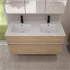 evineo ineo5 evo mobile La: 120 cm, 2 scomparti estraibili, lavabo doppio ineo Slim bianco,, BE0837WH+BE0959OA, ineo4; ineo5 evo [Mobili da Bagno > Mobili con Doppio Lavabo]