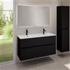 evineo ineo5 evo mobile La: 120 cm con 2 scomparti estraibili, lavabo doppio slim bianco, con specchio illuminato ineo,, BE0837WH+BE0959BM+BEA012MI, ineo5 evo [Mobili da Bagno > Set Mobili da Bagno]