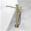 neoro F miscelatore vasca in acciaio inox, con flessibile doccetta in silicone, installazione a pavimento,, BN0701FSBC, F champagne spazzolato [Rubinetteria Bagno > Rubinetteria Vasca]