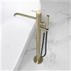 neoro FC miscelatore vasca in acciaio inox, con flessibile doccetta in silicone, installazione a pavimento,, BN0701FCSBC, FC champagne spazzolato [Rubinetteria Bagno > Rubinetteria Vasca]