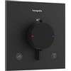 hansgrohe LivaFine rubinetto doccia da incasso con termostatico 2 uscite, 15622670, LivaFine nero opaco [Rubinetteria Bagno > Rubinetteria Doccia]