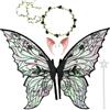 Auzlya Ali da Fata a Forma di Farfalla,Ali Fata per Adulti e Bambini,Ali di Farfalla,Fairy Wings,con Orecchie da Elfo,Cerchietto da Fata e Bacchette di Fata a Stella,per Feste a Tema Carnevale Halloween