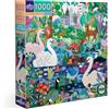 eeBoo - Duck in The Clearing Cartone riciclato-Puzzle 1000 Pezzi Colorati con Animali-PZTDIC