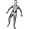 AOOWU Costume da Scheletro per Bambini, Tuta con Stampa Scheletro e Cappuccio, Costume Skelito per Halloween,Costume halloween Bambino Feste e Cosplay, per Ragazzo Ragazza