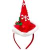 YUSHWENPTY Cerchietto Natale Bambini, Fascia Capelli Natalizia Accessori Capelli Natale Cerchietto Rosso Bambina per Natale, Mascherata, Cosplay (Cappello Natale)