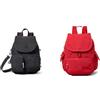 Kipling FIREFLY UP, Zaino, Donna, Nero Noir, Taglia unica City Pack S, Zaino Donna, Rosso (Red Rouge), Taglia unica