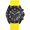 Ravel Plus - Orologio Sportivo da Uomo Cronografo Nero 46 mm con Cinturino in Silicone - 5ATM - Analogico Quarzo - RP.CHR.004M - Giallo