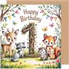 Edition Seidel Biglietto di auguri quadrato per il 1° compleanno con busta - biglietto di auguri per ragazza, ragazzo, bambino, animali (GQ534 SW025)