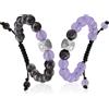 TOTWOO Bracciali a Perle per Coppie - Pietre Naturali & Acciaio Inossidabile con Energia Positiva, Regolabili Braccialetti Sole-Luna (non Smart), Il Regalo Perfetto per Amore e Amicizia