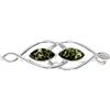 SilverAmber Jewellery Spilla moderna in vera ambra baltica e argento Sterling M810