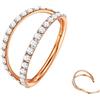 BodyBonita Doppio Piercing Naso Anello - Oro Rosa 316L Acciaio Chirurgico Septum Piercing Clicker 20G CZ Conch Jewellery Cartilagine Nostril Orecchino Naso Helix Rook Trago 8 mm
