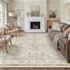 PureCozy Vintage Tappeto Salotto 200x300cm Beige Camera da Letto Antiscivolo Lavabile Tappeti Sala Soggiorno Cameretta Ufficio Grande Carpet Pelo Corto Morbido Rug