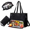 Mckinu 2-in-1 Borsa Termica Porta Pranzo e Borsa da Lavoro Donna - Tote Bag Donna con scomparto pranzo - Porta PC di Grande Capacità con Piccolo Portafoglio e Lunch Bag (Nero)