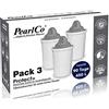 PearlCo Protect+ Classic - per Acqua Dura - Confezione 3 filtri per Aqua (Compatibile Brita® Classic)
