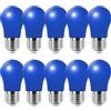 HUAMu Lampadine LED E27, Blu,300LM,Lampadina LED a Globo A50 Attacco E27, 3W equivalenti 30W, per Esterni, Patio, Feste, Natale,Nozze,confezione da 10 pezzi