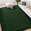 FVVRAX Tappeto Shaggy a pelo lungo 120x180 cm Verde scuro | Tappeto extra morbido antiscivolo per soggiorno camera da letto | Confortevole tappeto per bambini e animali domestici