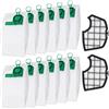 Nuangoo 12 Pezzi Sacchetti Sacchi per Vorwerk Kobold VK140/ VK150/ FP140/ FP150 e 2 Filtri, Sacchetti per Folletto VK140, Accessori per la Pulizia con Aspirapolvere a Filtrazione Multistadio