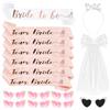 Meleager Kit Addio al Nubilato Sposa e Amiche, 16 Pezzi Gadget Addio al Nubilato, Occhiali Cuore, Cerchietto Bride to be, Fascia Team Bride, Velo Sposa Addio al Nubilato, Accessori per Sposa Addio al Nubilato