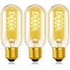 SCNNC Lampadina Edison E27 T45 Dimmerabile 220V, Filamento Vintage Bianco Caldo 2200K, Ambrata Decorativa per Bar Ristoranti - 3 Pezzi