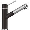 SCHOCK | Miscelatore New Aquaflex Monocomando Canna a Tubo con Doccetta Estraibile, Colore Nero Puro, h242