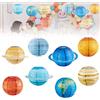 UGBO Lanterne da Interno da Arredo Pianeti Sistema Solare Bambini Lanterne Cinesi 8 Pz Pianeti Lanterna Cinese Carta Colorate per Compleanni Baby Shower Festa a Tema Spaziale Esterno Decorative (30cm)