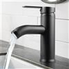 SUNOYA Rubinetto da bagno nero, in acciaio inossidabile, miscelatore per lavabo, miscelatore per bagno, rubinetto da bagno con bobina in ceramica, rubinetto per lavabo bagno per bagno e WC