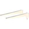 Sunload - Supporto per mensole con profilo a L, in acciaio zincato bianco verniciato a polvere (2 x 240 mm)